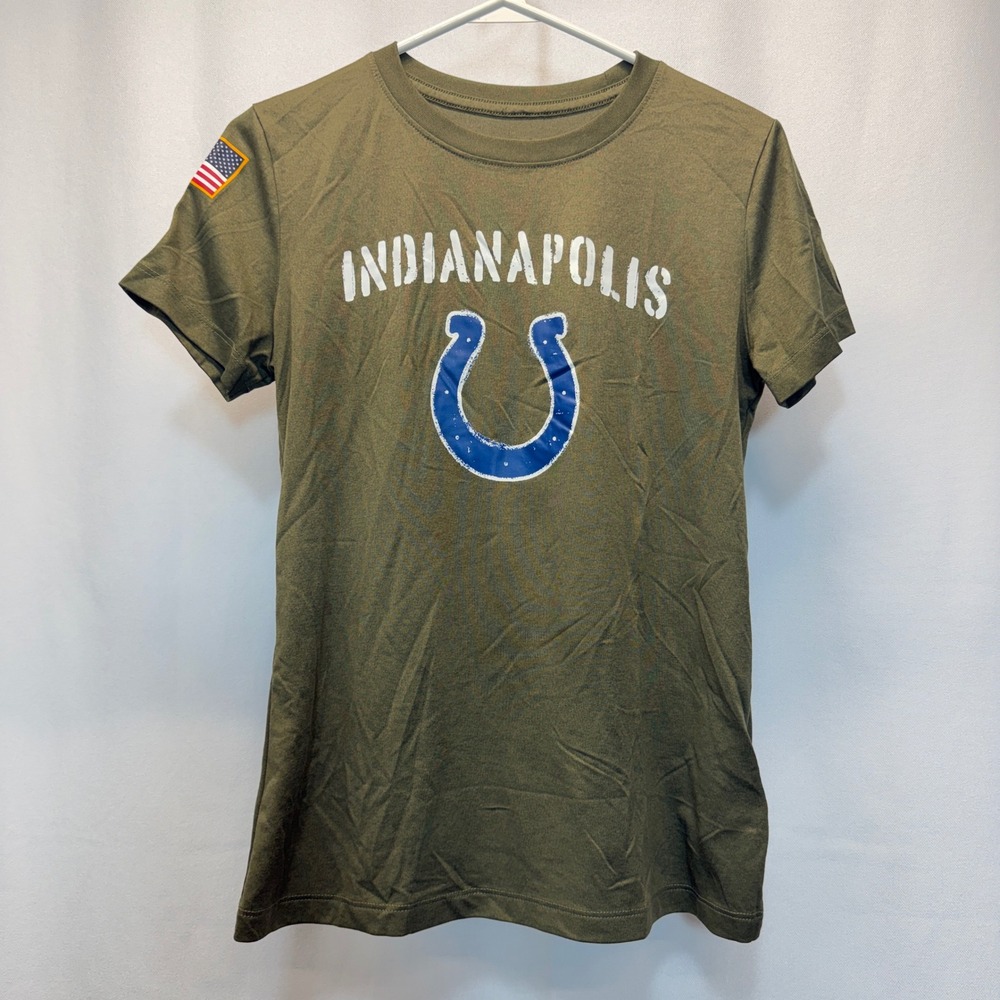 Indianapolis Colts Nike T-Shirt Men Small Olive Salute To Service Dri-FIT Tee